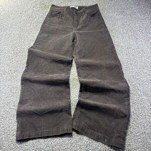 Gap Pants Womens 4 Short Brown Corduroy High Stride Wide Leg Relaxed Fit Y2K